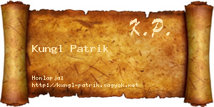 Kungl Patrik névjegykártya