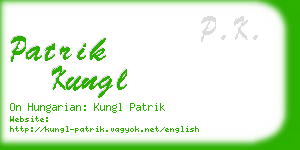 patrik kungl business card